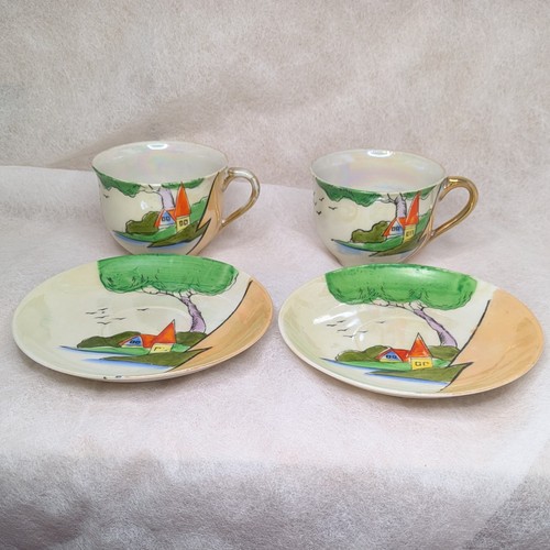 Vintage art deco japanese set - vintage,