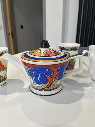 Sadler teapot art deco trees - sadler,